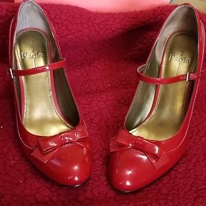 Paolo Red Patent Mary Jean